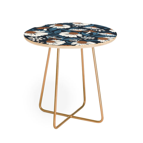 Heather Dutton Woodland Botanique Midnight Round Side Table