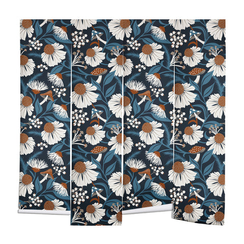 Heather Dutton Woodland Botanique Midnight Wall Mural