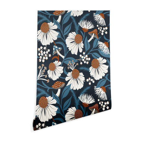 Heather Dutton Woodland Botanique Midnight Wallpaper