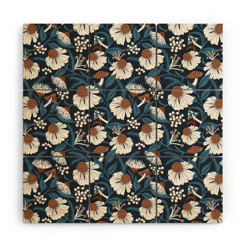 Heather Dutton Woodland Botanique Midnight Wood Wall Mural