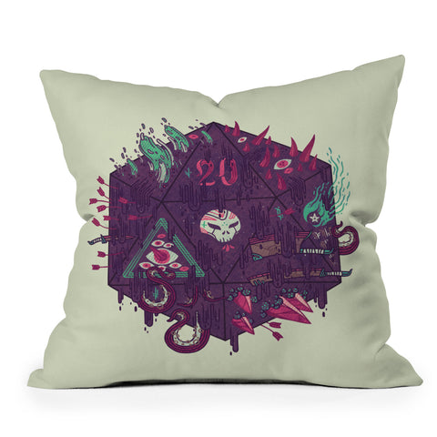 Hector Mansilla Die of Death Outdoor Throw Pillow