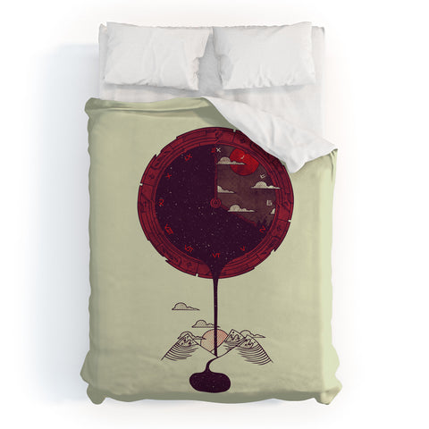 Hector Mansilla Night Falling Duvet Cover