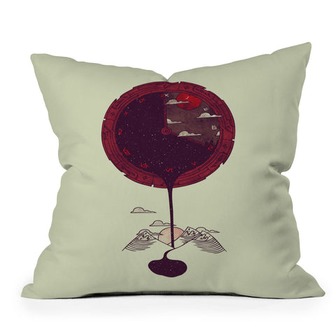 Hector Mansilla Night Falling Outdoor Throw Pillow