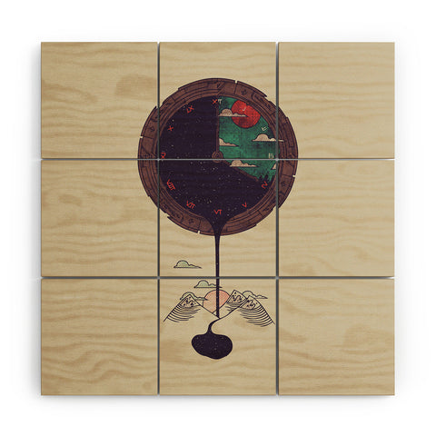 Hector Mansilla Night Falls Wood Wall Mural