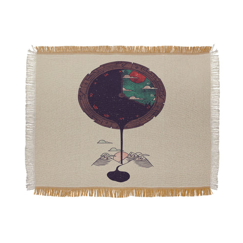 Hector Mansilla Night Falls Throw Blanket