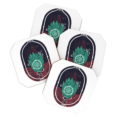 Hector Mansilla Pulsatilla Patens Coaster Set