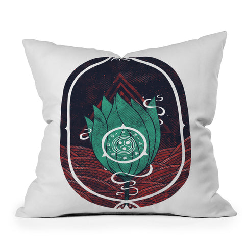 Hector Mansilla Pulsatilla Patens Outdoor Throw Pillow