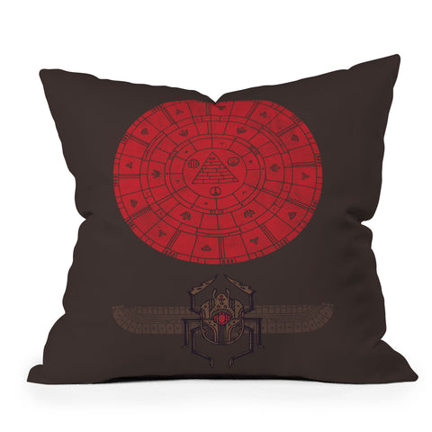Hector Mansilla Sacred Sun Outdoor Throw Pillow