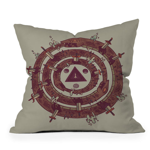 Hector Mansilla The Cycle Outdoor Throw Pillow