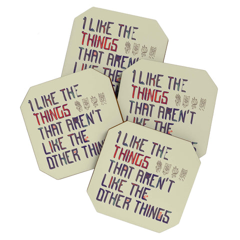 Hector Mansilla The Things I Like Coaster Set