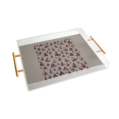 Hector Mansilla Triangles Are My Favorite Shape Acrylic Tray