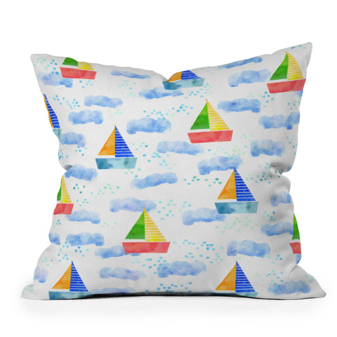 Hello Sayang Ahoy Hoy Outdoor Throw Pillow