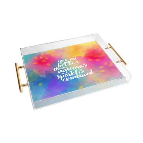 Hello Sayang Better Than Unicorns Acrylic Tray