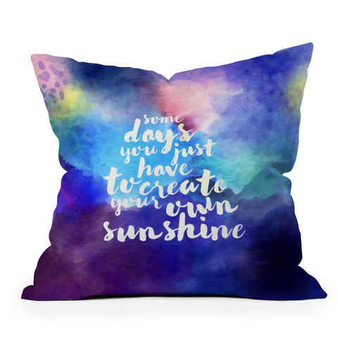 Hello Sayang Create Your Own Sunshine Outdoor Throw Pillow
