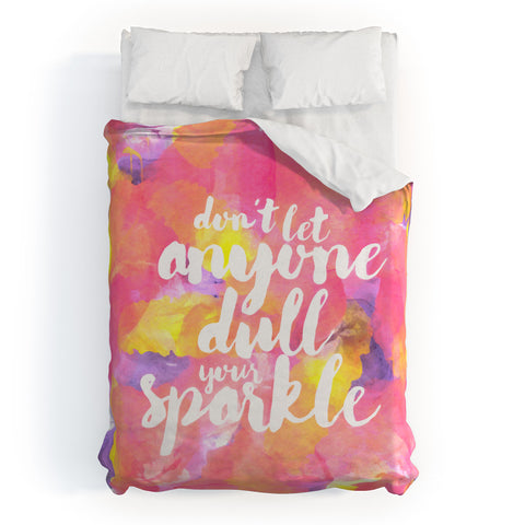 Hello Sayang Dont Let Anyone Dull Your Sparkle Duvet Cover