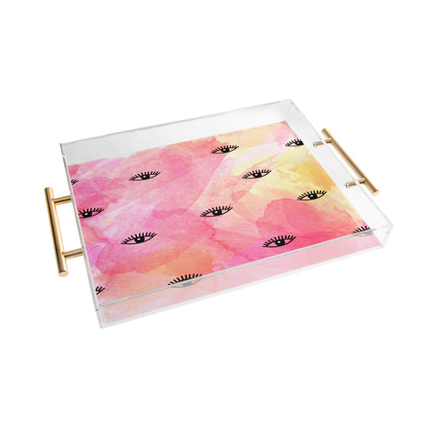 Hello Sayang Eye Blush Pink Acrylic Tray