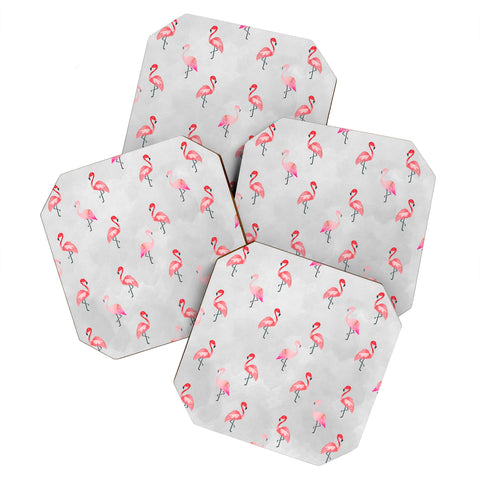 Hello Sayang Flaming Flamingo Coaster Set