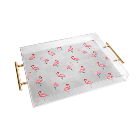 Hello Sayang Flaming Flamingo Acrylic Tray