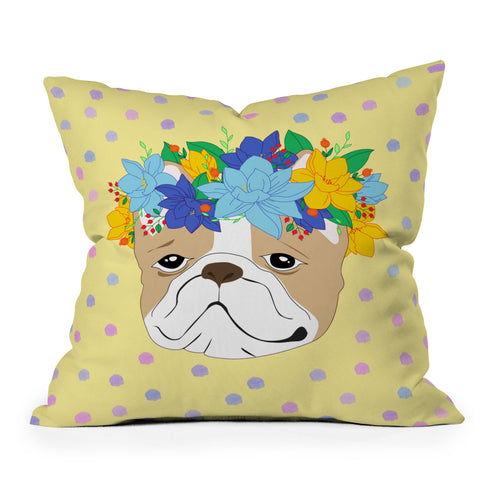 Hello Sayang Frenchies Outdoor Throw Pillow