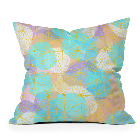 Hello Sayang Geo Spring Outdoor Throw Pillow