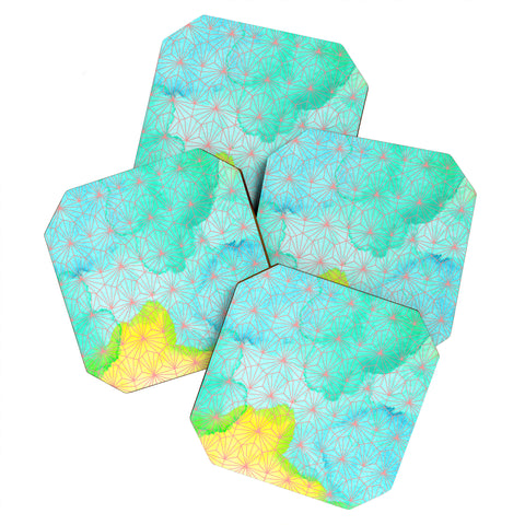 Hello Sayang Geometric Summer Coaster Set