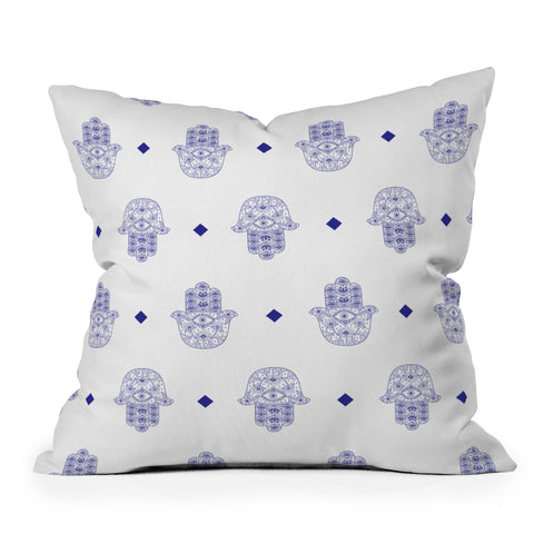 Hello Sayang Hand of Fatima Outdoor Throw Pillow