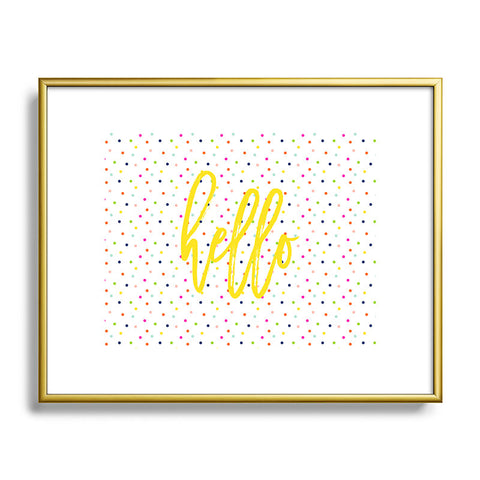 Hello Sayang Happy Dots To You Metal Framed Art Print