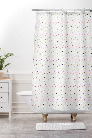 Hello Sayang Happy Dots To You Shower Curtain And Mat