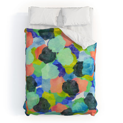 Hello Sayang Interrupt Worry With Gratitude Duvet Cover