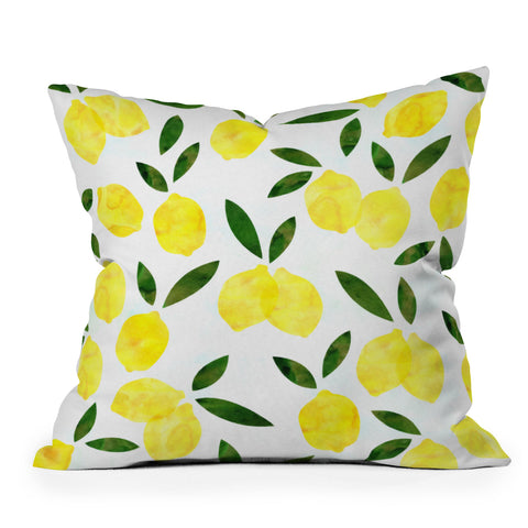 Hello Sayang Lemon Drops Outdoor Throw Pillow