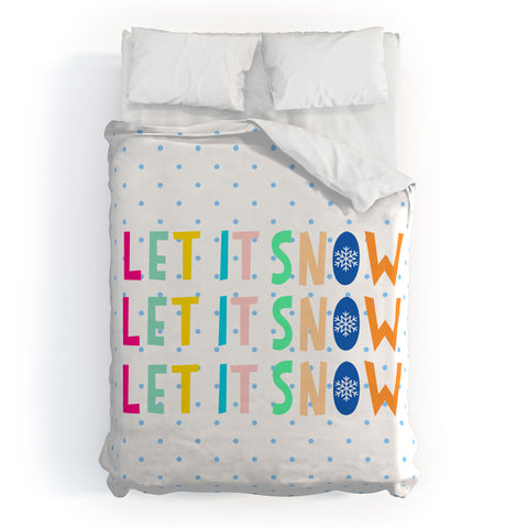 Hello Sayang Let It Snow Polka Dots Duvet Cover