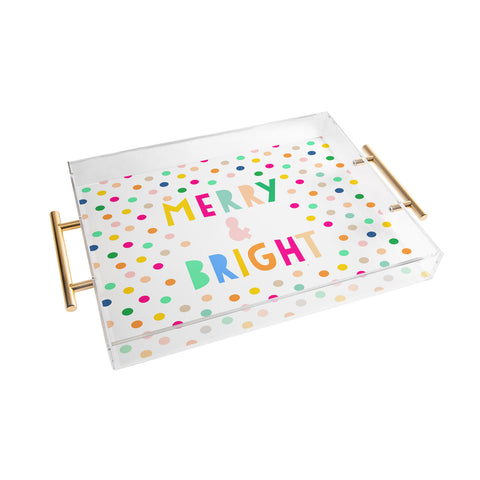 Hello Sayang Merry And Bright Polka Dots Acrylic Tray