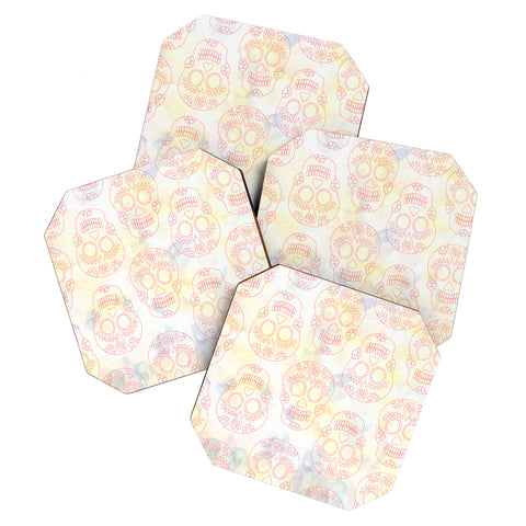 Hello Sayang Nothing Dull About Skulls Coaster Set