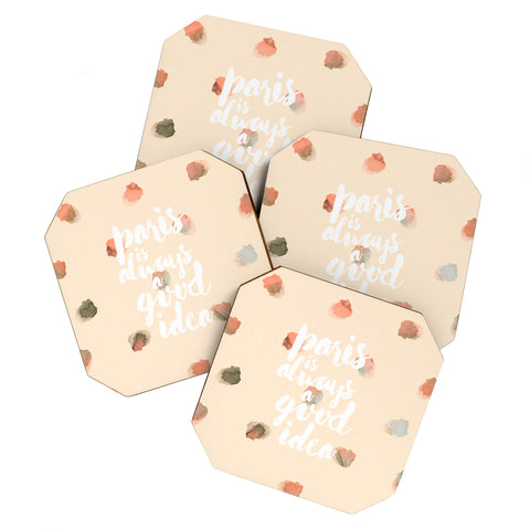 Hello Sayang Paris is Always A Good Idea Coaster Set