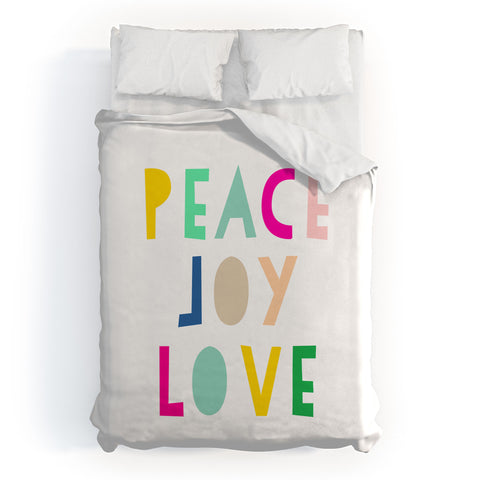 Hello Sayang Peace Joy Love Duvet Cover