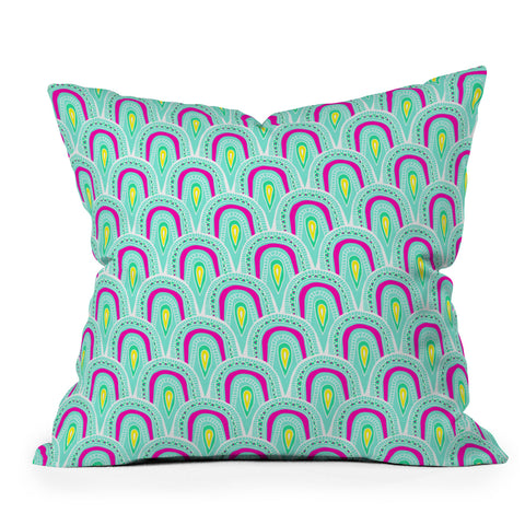 Hello Sayang Sea Foam Outdoor Throw Pillow