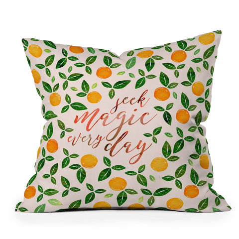 Hello Sayang Seek Magic Every Day Outdoor Throw Pillow