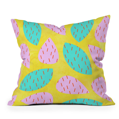 Hello Sayang Spiky Cactus Outdoor Throw Pillow
