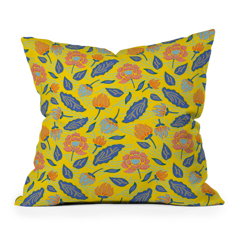 Hello Sayang Summer Batik Outdoor Throw Pillow
