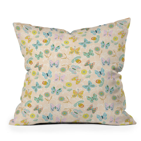 Hello Sayang Summer Butterflies Outdoor Throw Pillow