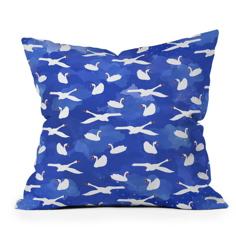 Hello Sayang Swanlake Outdoor Throw Pillow