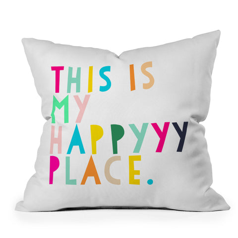 Hello Sayang This is My Happyyy Place Outdoor Throw Pillow