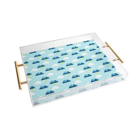 Hello Sayang Thunderclouds Acrylic Tray