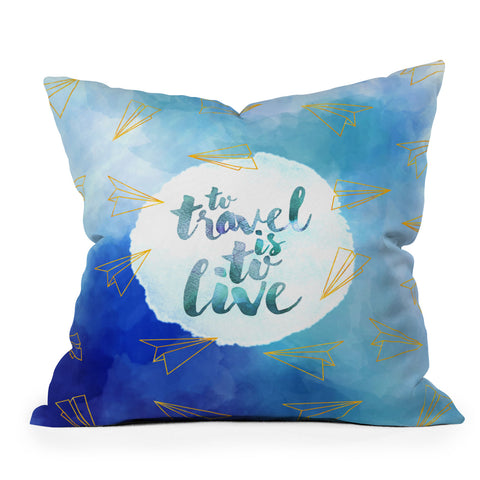 Hello Sayang To Travel Is To Live Outdoor Throw Pillow