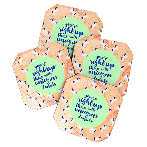 Hello Sayang Unicorns and Donuts Coaster Set