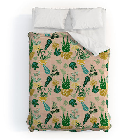 Hello Sayang Urban Jungle House Plants Duvet Cover