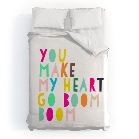 Hello Sayang You Make My Heart Go Boom Boom Duvet Cover