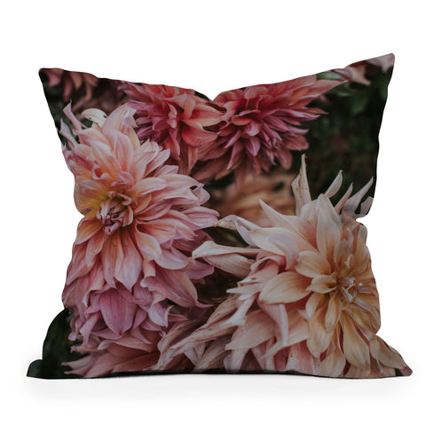 Hello Twiggs Dahlias Throw Pillow
