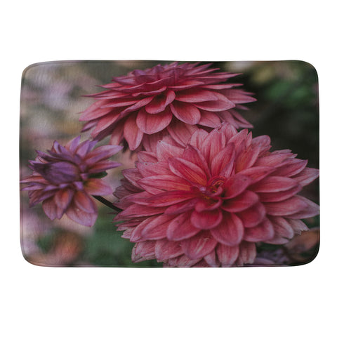 Hello Twiggs Dark Pink Dahlias Memory Foam Bath Mat