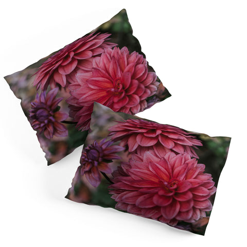 Hello Twiggs Dark Pink Dahlias Pillow Shams